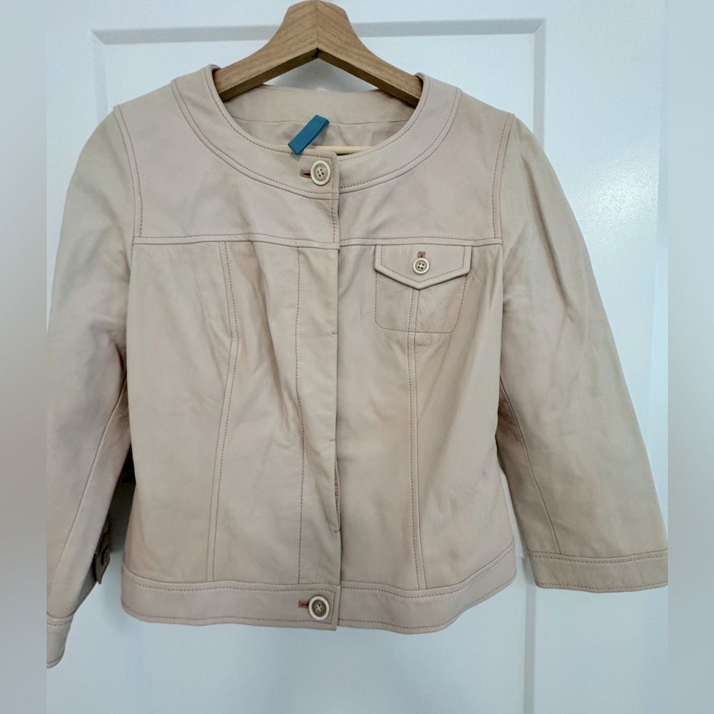 Vintage Piazza Sempione Cropped Leather Jacket